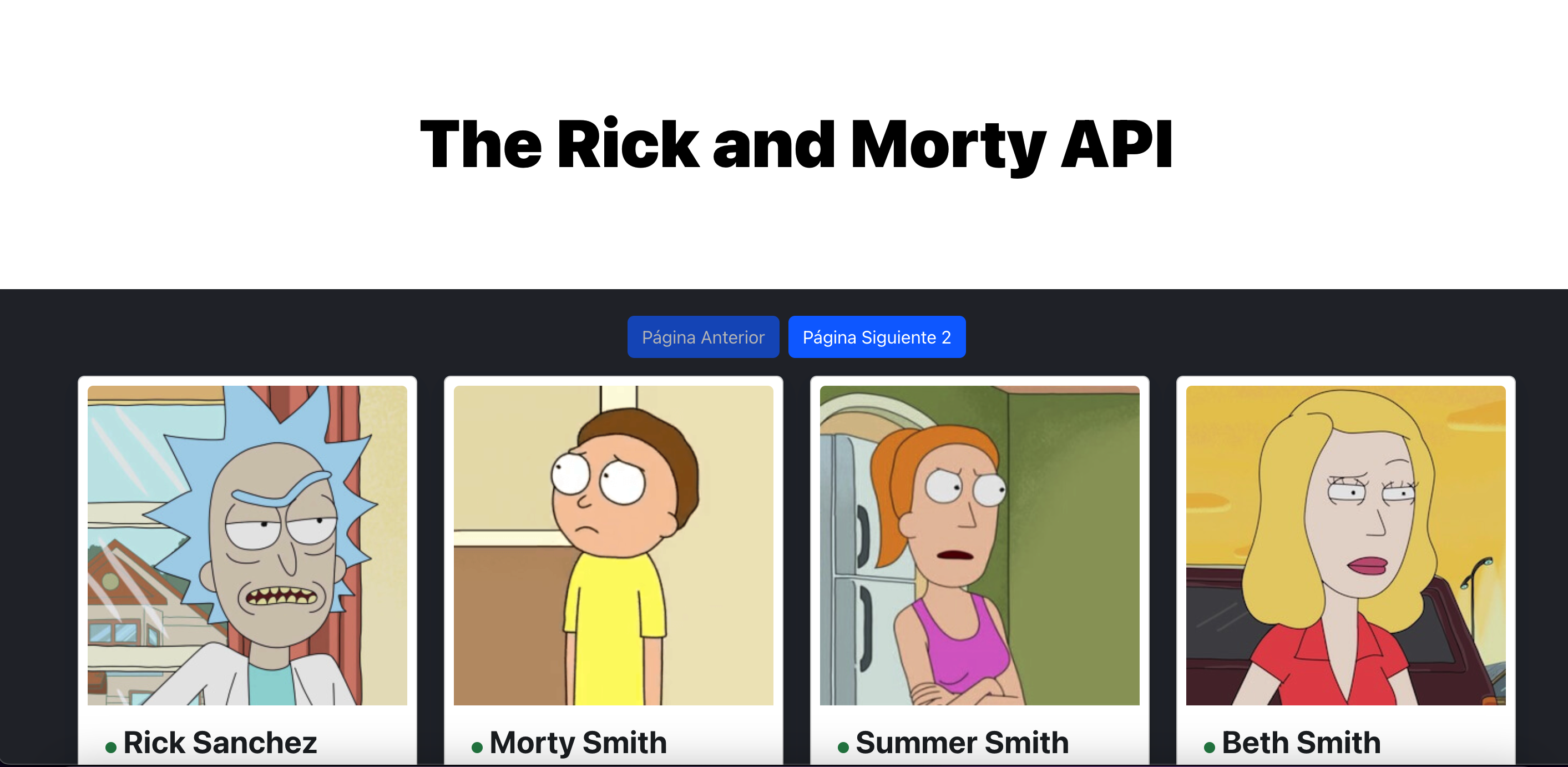 The Rick and Morty App